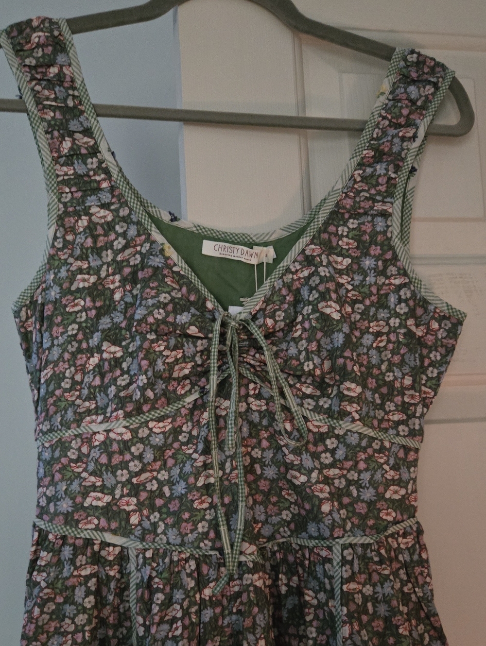 Christy Dawn Alessandra Dress In Fern Flanders Poppy - Picture 3 of 8